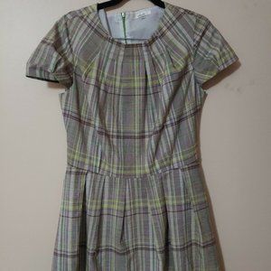 Amelia short sleeve crew neckline A line silhouette knee length dress size12